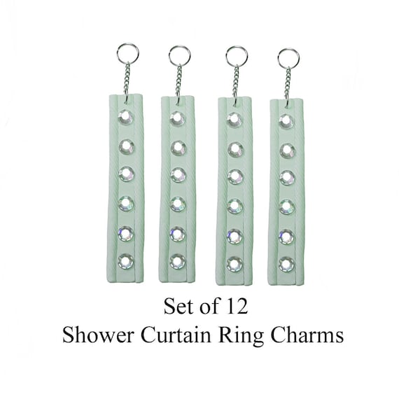 Decorative Shower Curtain Hook Charm Ornaments Gem Strips Decorative Shower Curtain Hook Charm, Decorative Shower Curtain Rings