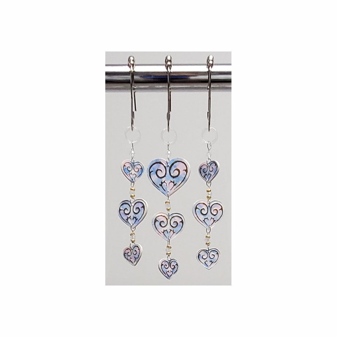 Hearts.decorative Shower Curtain Hook Accents/charms/ Etsy