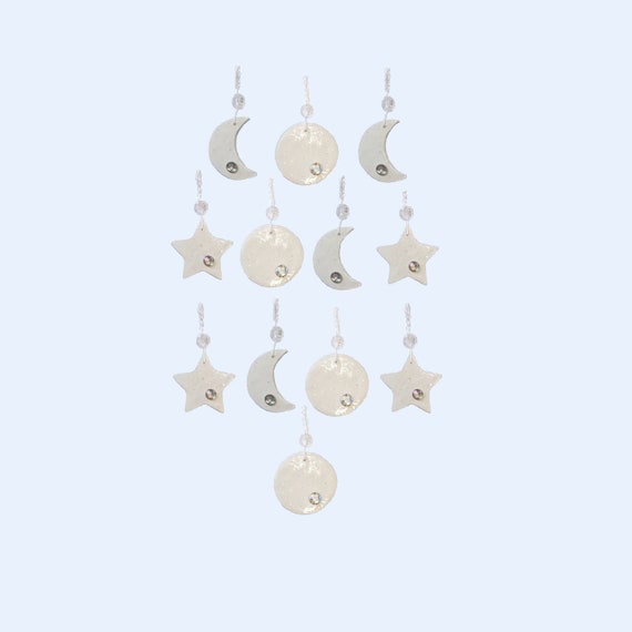 Stars and Moons... Shower Curtain Hook Charm Ornaments...set Etsy
