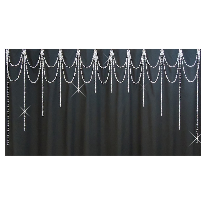 Shower Curtain Hook Accessory Bling...double Swag W Arched Etsy