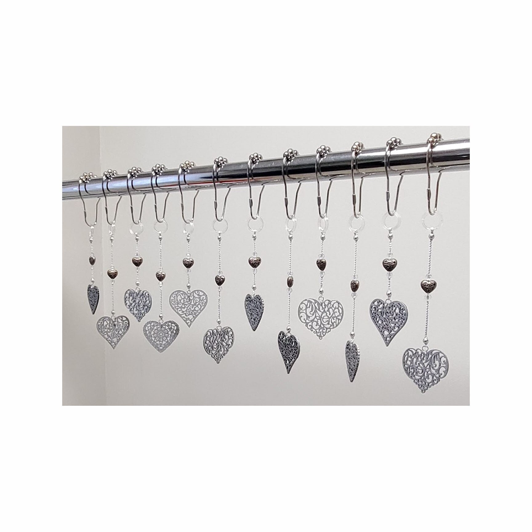 Hearts.decorative Shower Curtain Hook Accents/charms/ Etsy