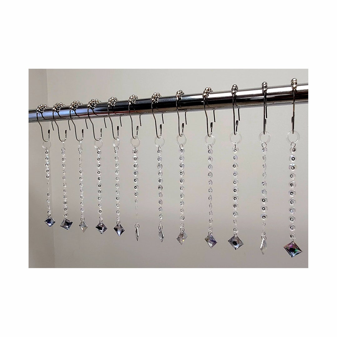 Decorative Shower Curtain Hook Accents/charms/ Ornaments. Gem Strands