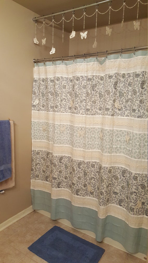 Single Swag Beaded Shower Curtain Hook Accessory Bling With 12 Etsy
