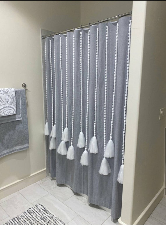 shower curtain tassel hooks
