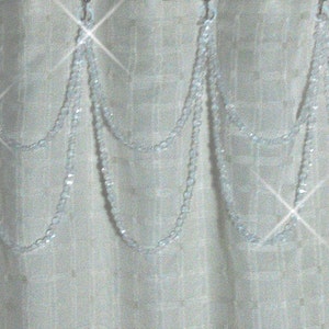 Shower Curtain Bling Hook Accents/Charms/ Ornaments.,,,Double Swag......Soft Crystal Acrylic Plastic Resin Beads