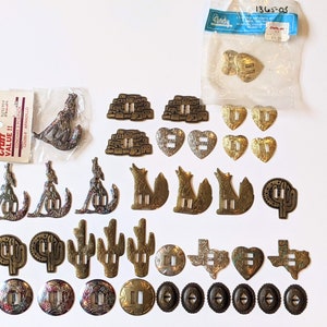 Vintage 1980s Metal Western Conchas in Silver, Gold and Brass Tones - CHOICE of Style  - Great for DIY Craft Projects