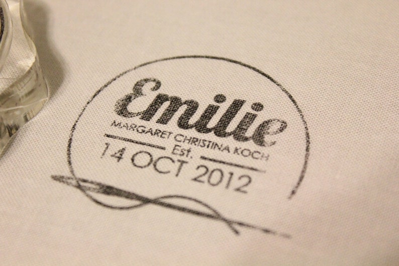 Custom Fabric Stamp 4 x 3 Custom Cloth Etsy