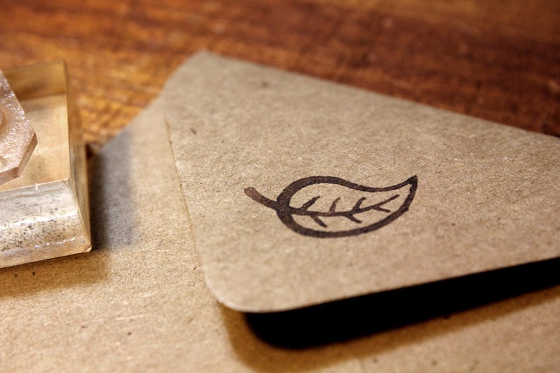 Mint Leaf Rubber Stamp
