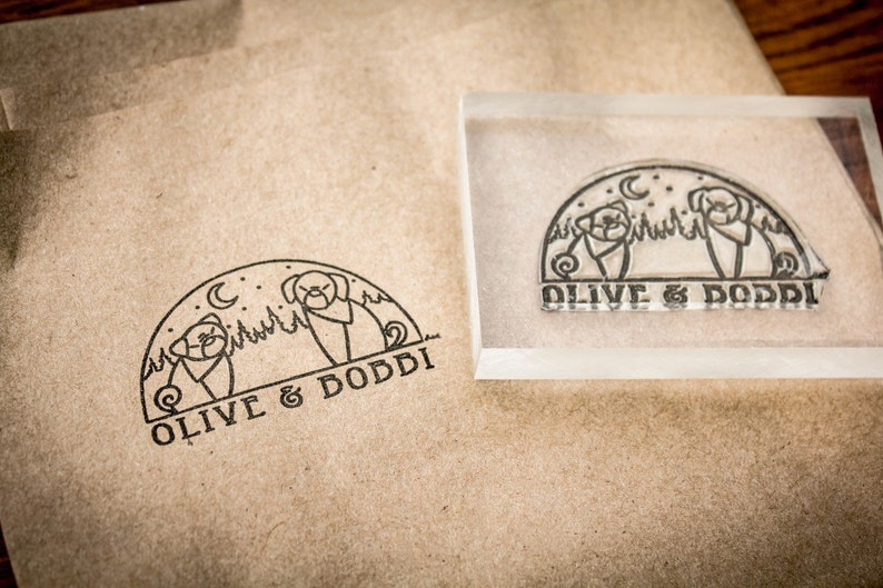 2 Custom Rubber Stamp 3 x 2 and 2 x 2 inches Etsy