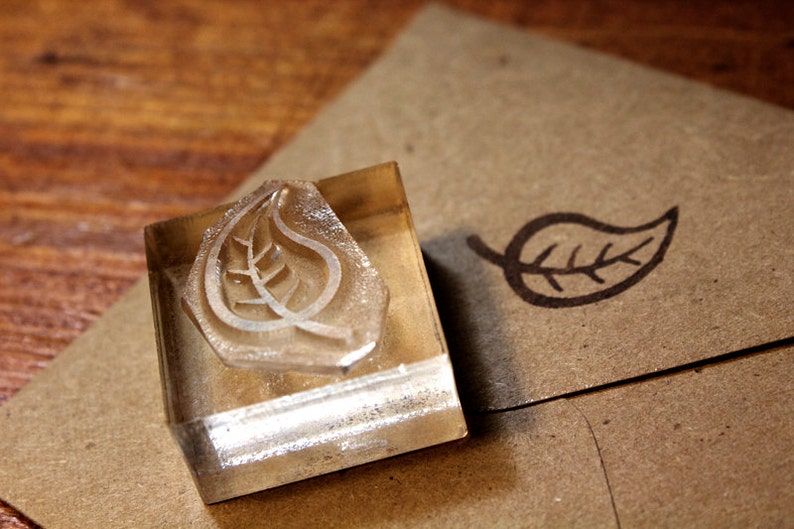 Mint Leaf Rubber Stamp
