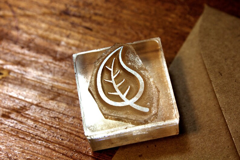 Mint Leaf Rubber Stamp