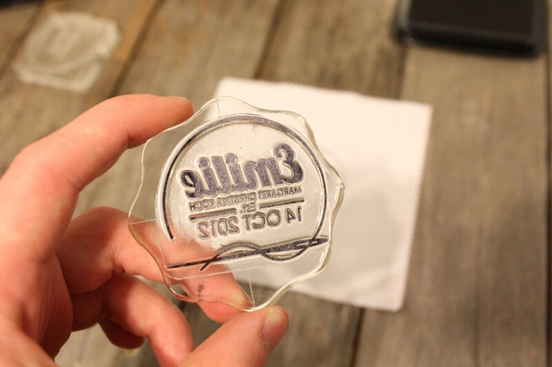 Custom Fabric Stamp .375 inches tall Custom Cloth Stamp Customized