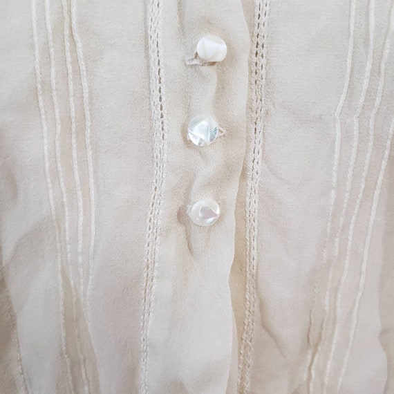 Edwardian silk crepe cropped blouse - image 4