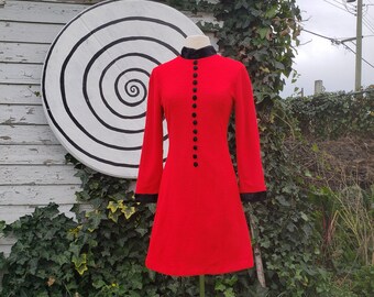 1960s Mod Color Block Dress