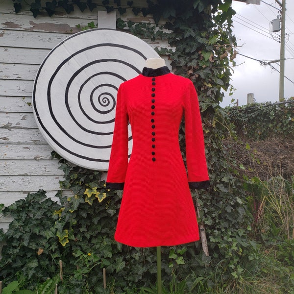 1960s Mod Color Block Dress