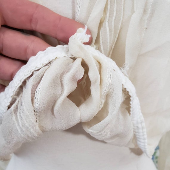 Edwardian silk crepe cropped blouse - image 8