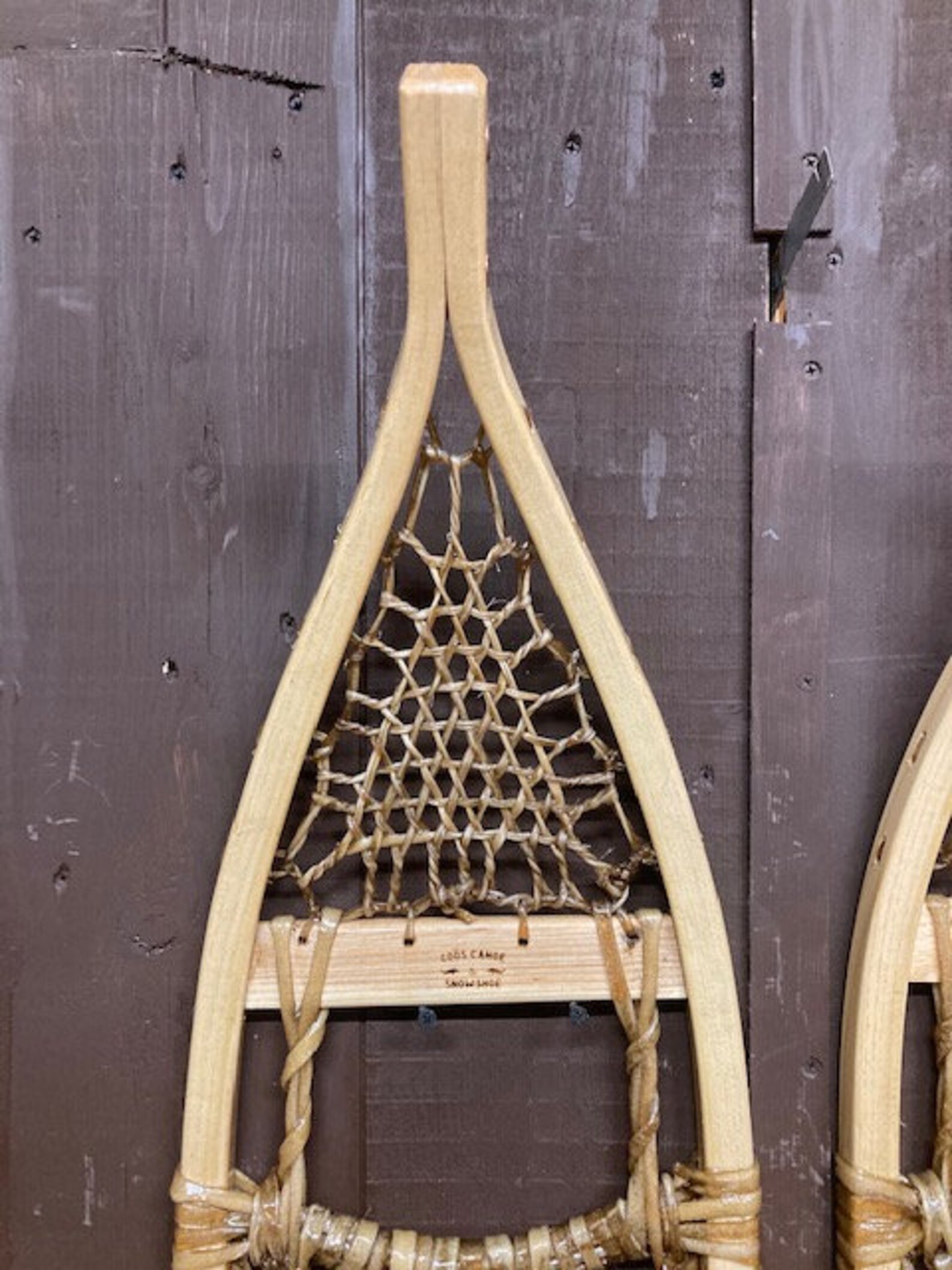 Ojibwa Style Wood and Rawhide Snowshoes 10x48 Etsy