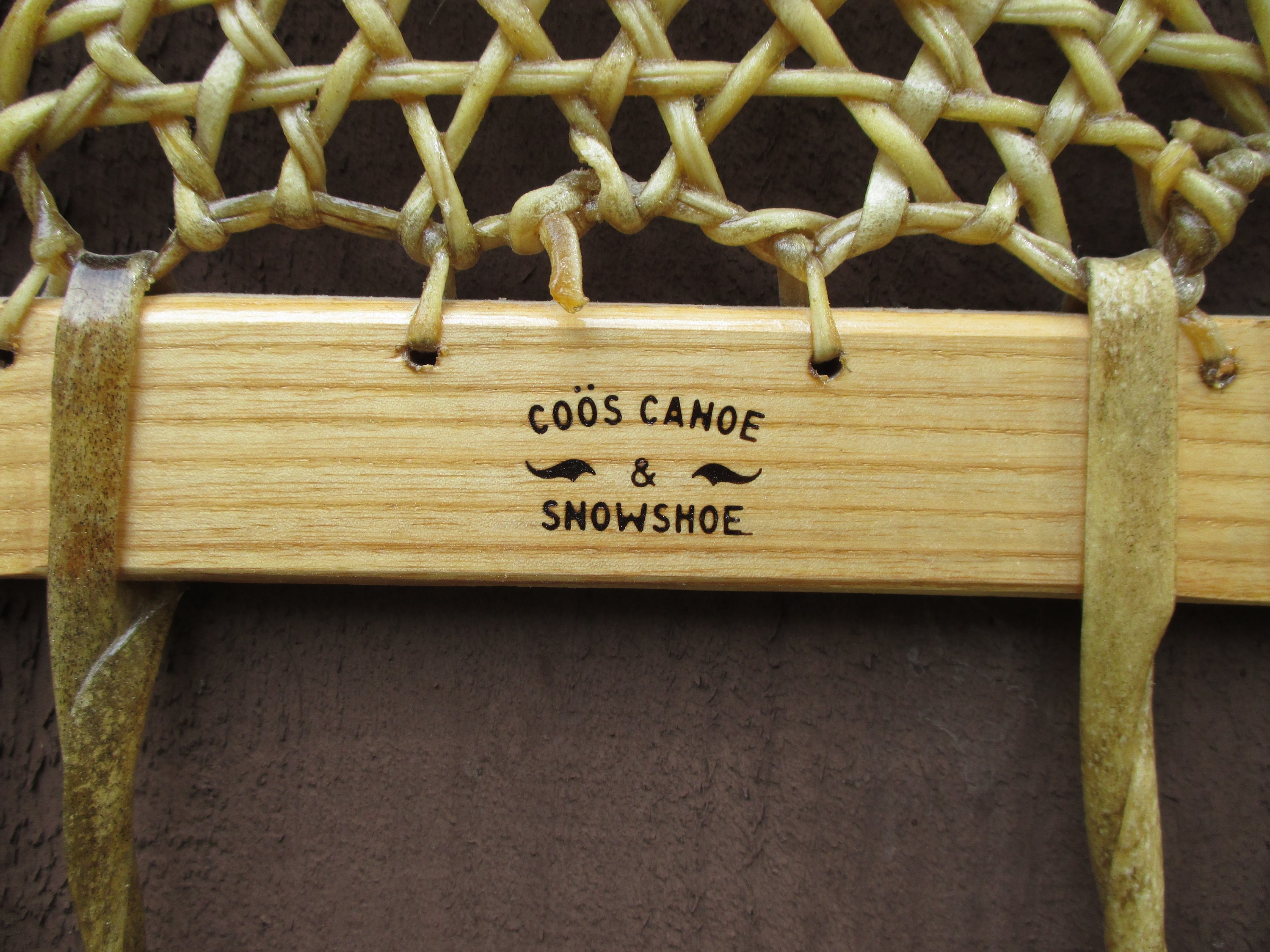 Ojibwa Style Wood and Rawhide Snowshoes 10x48 Etsy