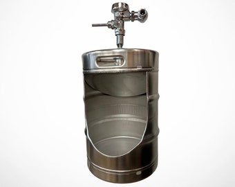 1/2 BBL Stainless Steel Beer Keg Urinal with Flusher