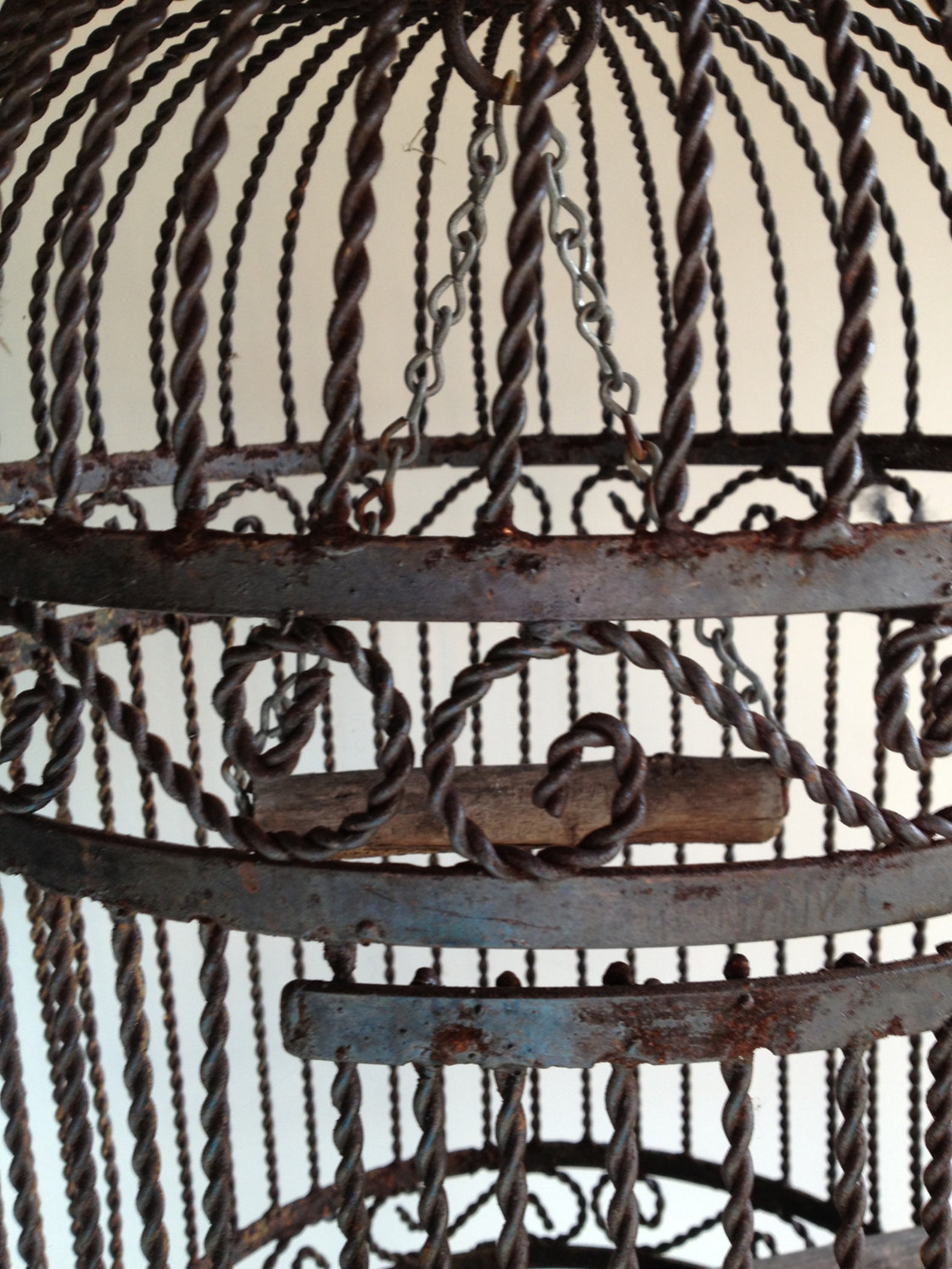 Vintage Wrought Iron Bird Cage Etsy