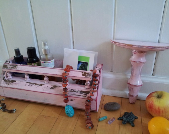 Shabby Chic French Cottage PINK Wood Storage Box & Wall Etsy