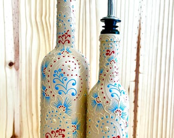 The Americana Bottle Set, Olive Oil & Vinegar Dispenser Bottles