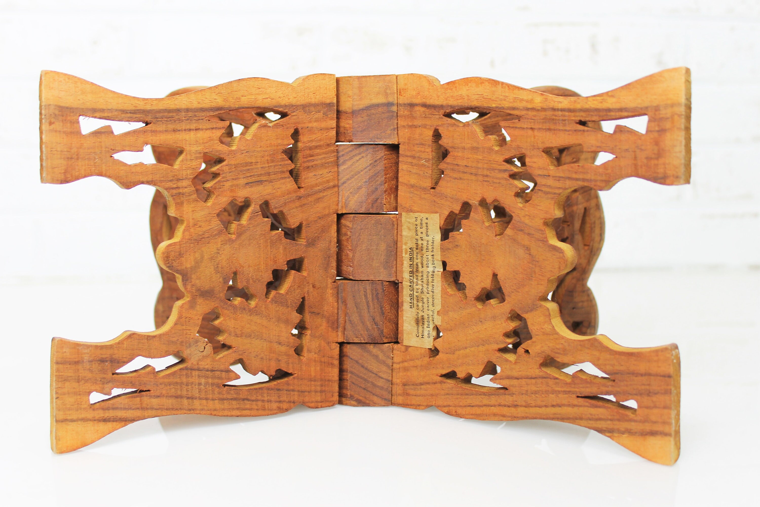 Book Holder Carved Wood FREE SHIPPING Etsy