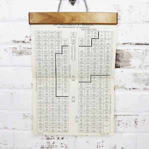 Canadian Parliament 1959 Seating Chart / Canadian Government / Canadian Politics / 24th Parliament 2nd Session / Historical Document