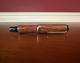Fountain Pen - Red Palm Wood - Ink Pen Gift - Chrome Hardware  - Handmade Gift - 2099