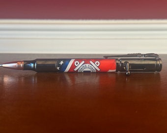 Coast Guard Bolt Action Bullet Pen - Military Gift - Patriotic Gift - Rifle Clip  - Gun Metal finish 1775