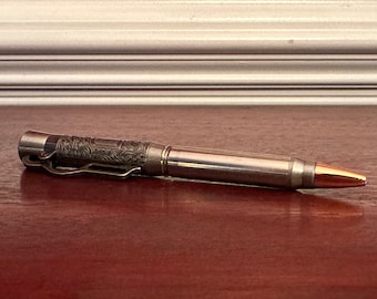 Lever Action Bullet Pen | 30-06 Bullet Nickel | Authentic | hunter | gift 1469