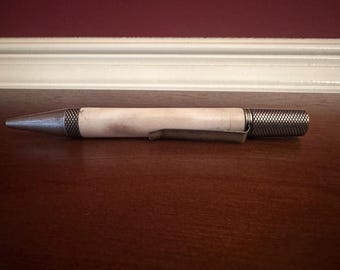 Deer Antler Pen | Antique Silver Professor Pen 2451