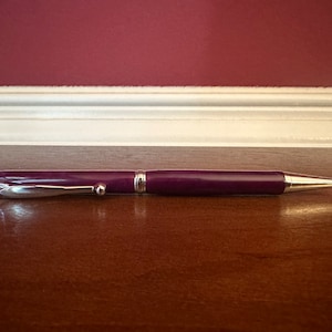 Purple Pen | Graduation Gift | Ink Pen Gift | Gift for Mom | Petite Writing Pen | Handmade Gift | Chrome Finish 1744