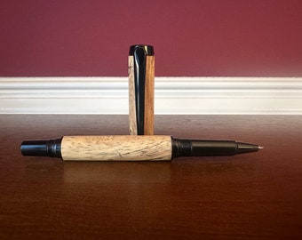 Tamarind Wood Rollerball Pen Gift | Handmade Pen | Black Chrome Finish | Schmidt Rollerball refill | Caballero style 2082