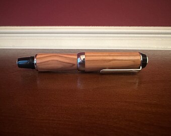 Fountain Pen - Olivewood Wood - Ink Pen Gift - Chrome Hardware  - Handmade Gift - 2095
