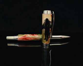 Band of Brothers Tribute Pen | Handmade Military Patriotic Gift | Retirement Gift Pen | Chrome Finish Schmidt Rollerball Pen  961