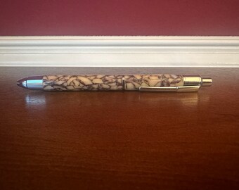 Long Boy Click Pen | Leopard Web Acrylic | Desk Accessory | Journal Pen | Gift Idea | Mother’s Day gift | Chrome Finish | 2088