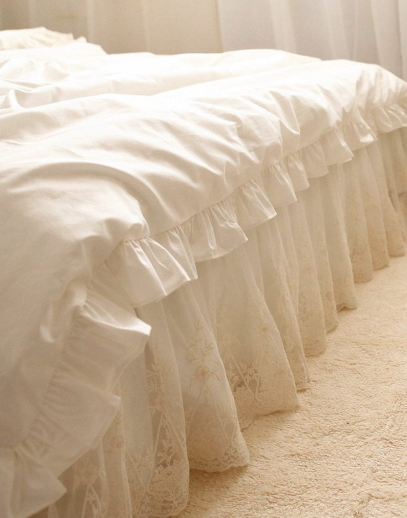 Made to Order Fairy Tale Double Layer Off White Lace Bed Etsy