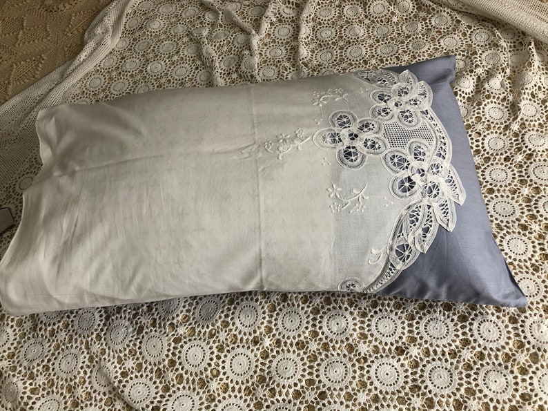 Sale Handmade Lace Pillow Shams Hand Embroidery with Etsy