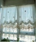 Shabby Chic Drawnwork Balloon Curtain, Pull-up Curtain, Crochet Lace Trim, French Pinch Pleat Drape, Drapery R002 