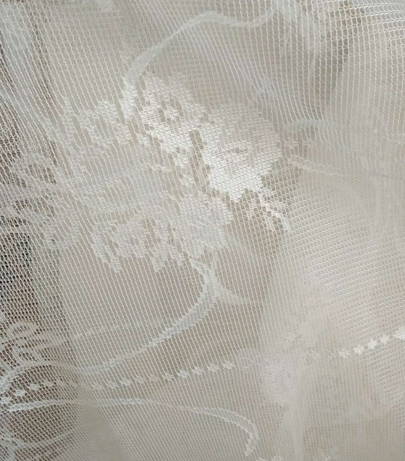 Fairy Tale Brides Bouquet White Sheer Pull-up Curtain Lace | Etsy