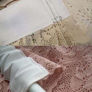 Stunning Shabby Chic Fairy Tale White Sheer Curtain, Lace Curtain, Rod Pocket/Pinch Pleated Drapery, Drape image 7