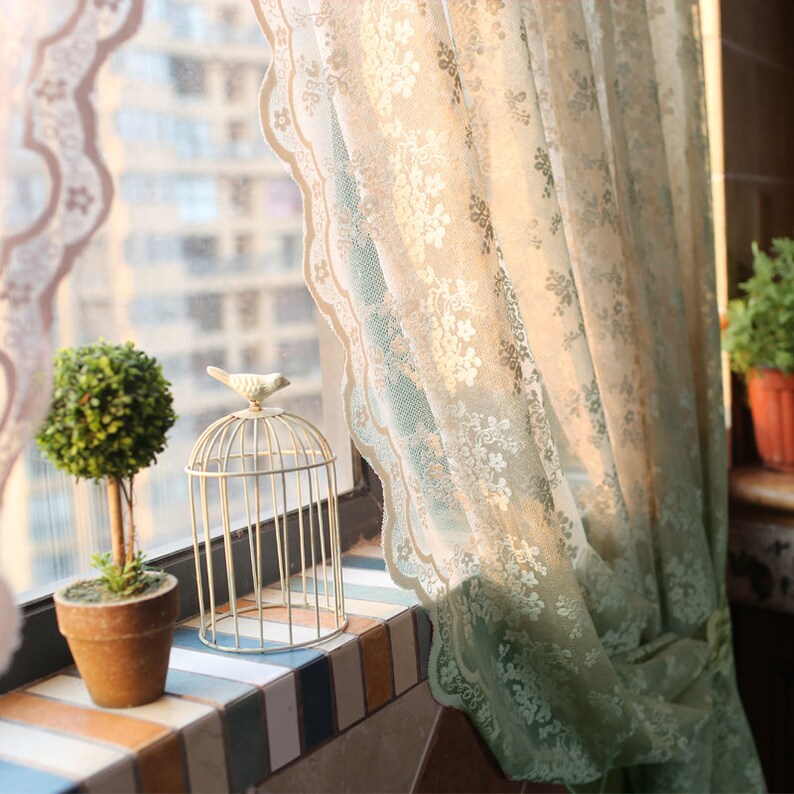 Fairy Tale Shabby Chic Light Smoky Pink Cherry Blossom Sheer Image 0
