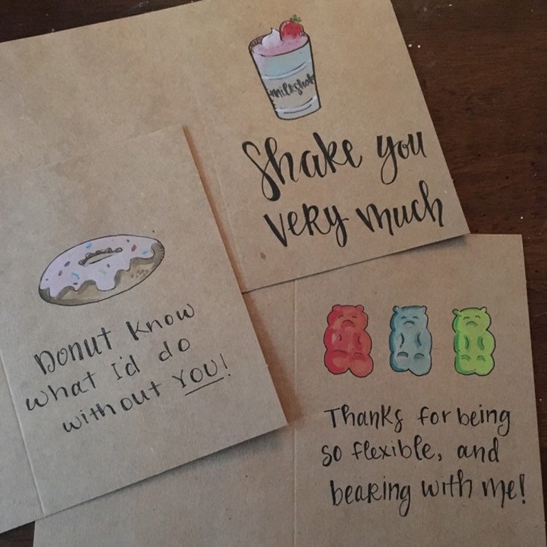 Thank you Friendly Foods 3 Card Set Etsy