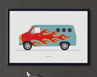 1976 Chevrolet C-10 van. Click ScooterModern above for HOME PAGE.