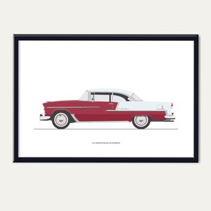 1955 Chevrolet Bel-Air 2 door hardtop. Click ScooterModern below for HOME PAGE.