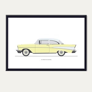 1957 Chevrolet 210 2 door sedan. Click ScooterModern below for HOME PAGE.