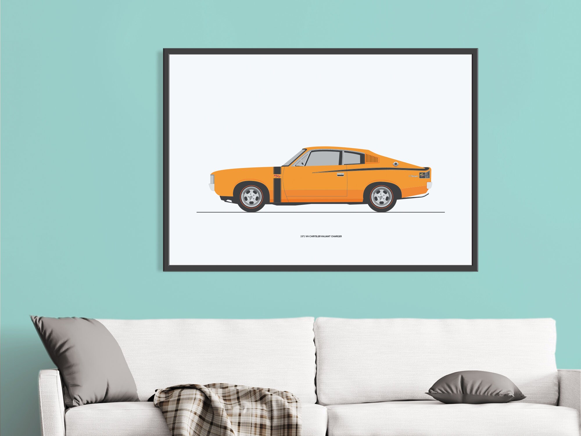 Chrysler Charger E49 vector drawing