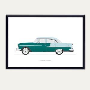 1955 Chevrolet Bel-Air 4 door sedan. Click ScooterModern below for HOME PAGE.