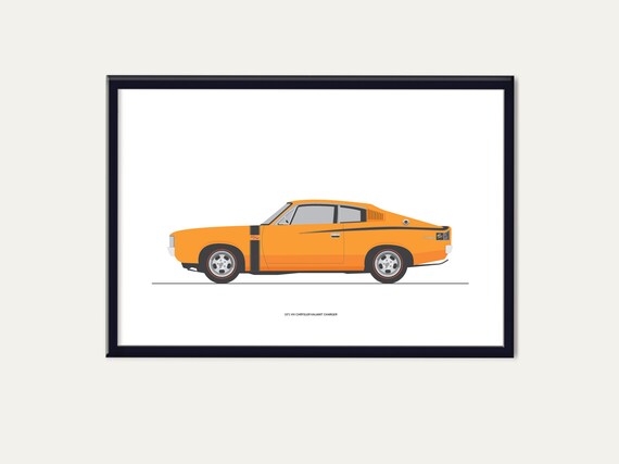 Chrysler Charger E49 vector drawing